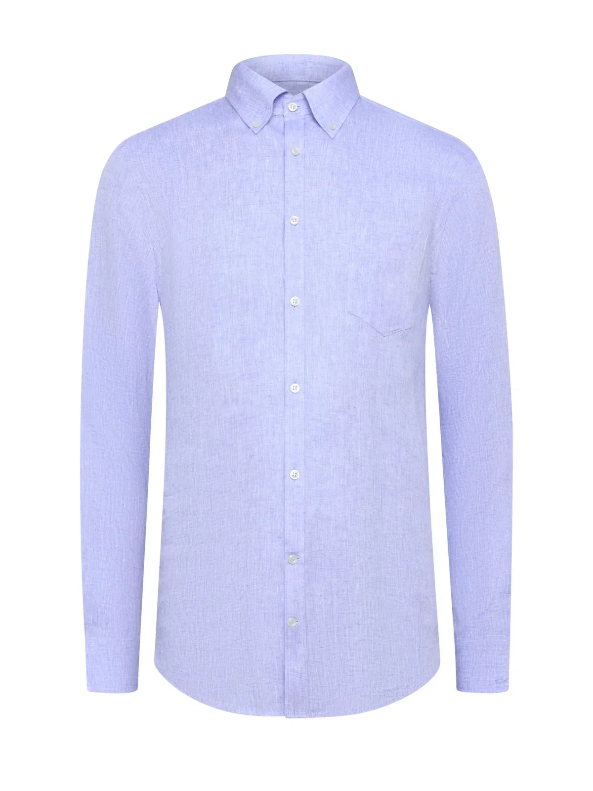 Lightweight linen shirt with button-down collar