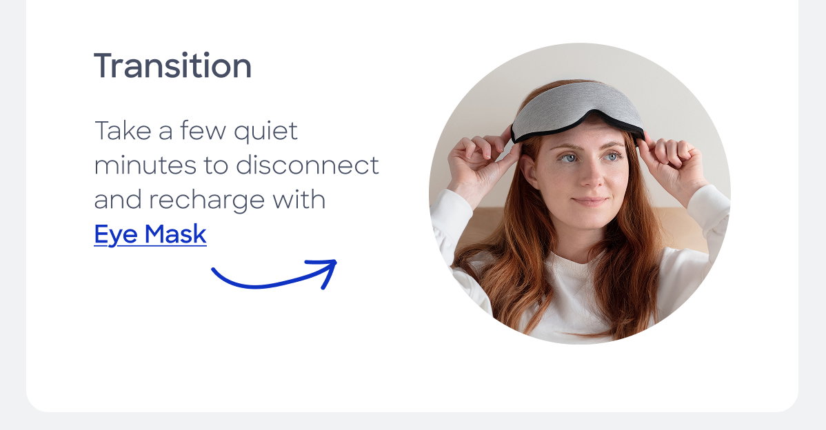 disconnect with eye mask
