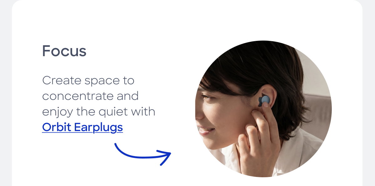 focus with orbit earplugs