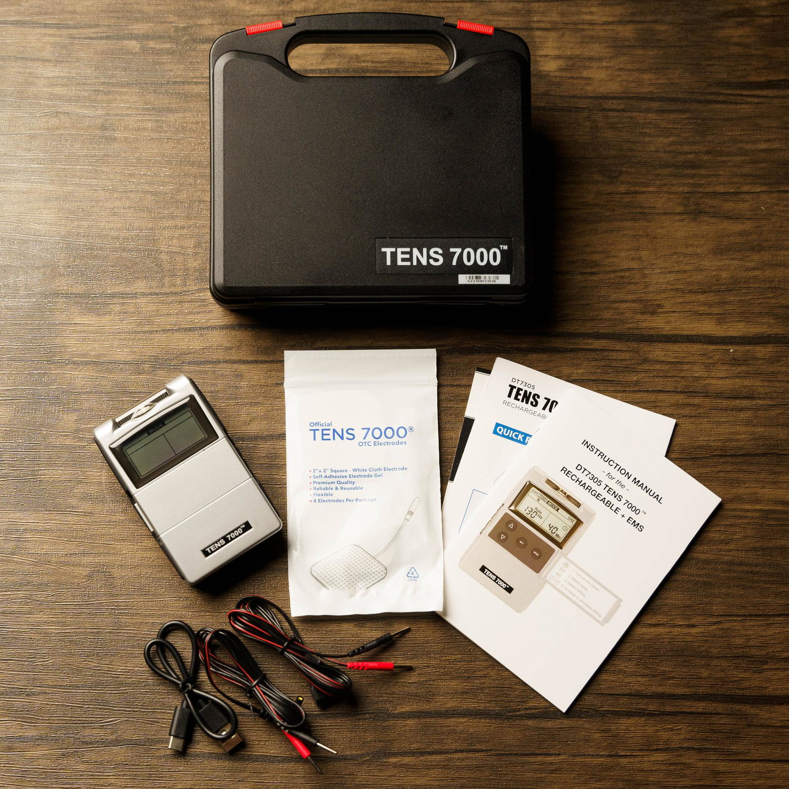 TENS 7000 Rechargeable TENS and EMS Combo Unit, Dual Channel