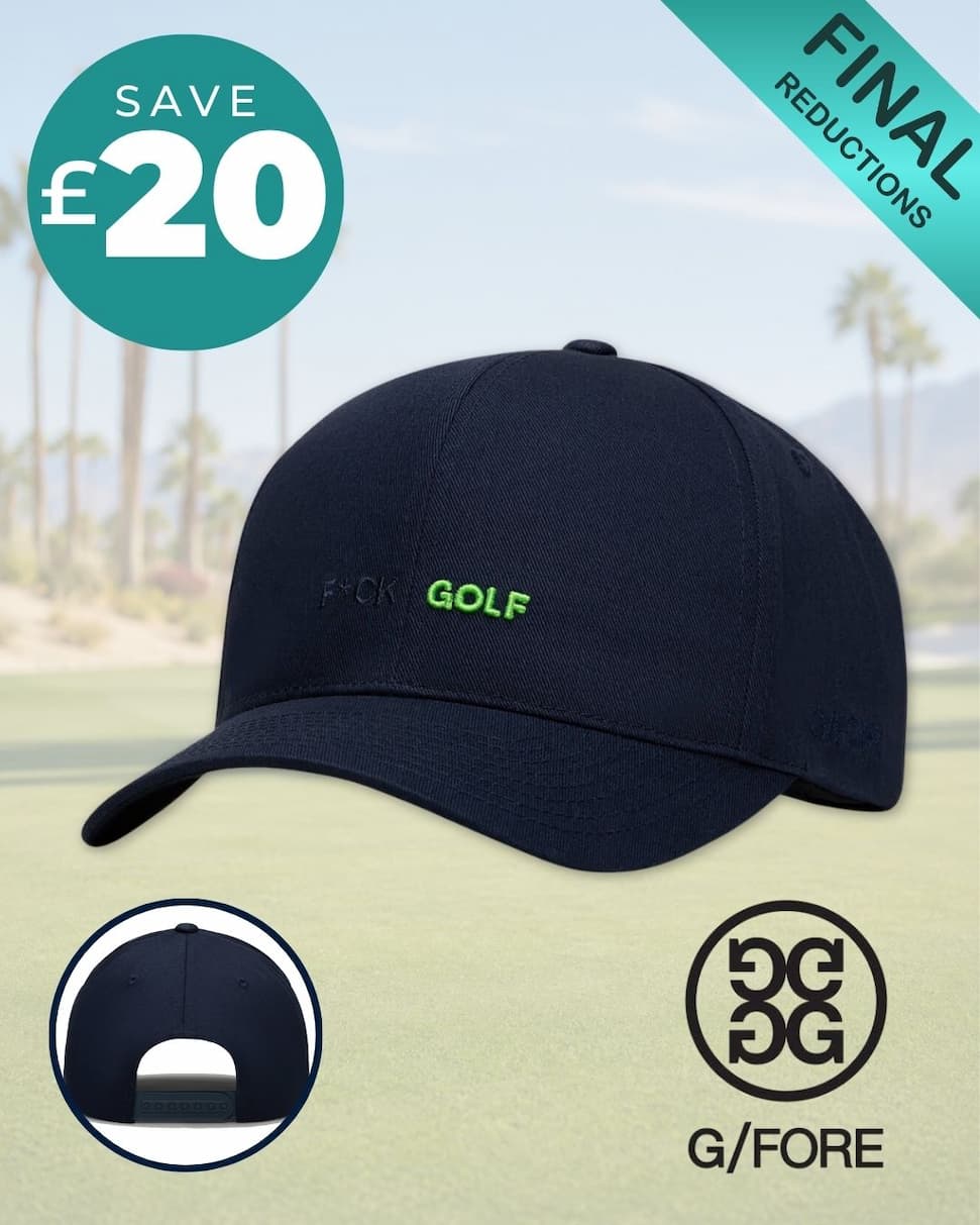 G/Fore Mens F Golf Low Profile Adjustable Golf Cotton Baseball Cap