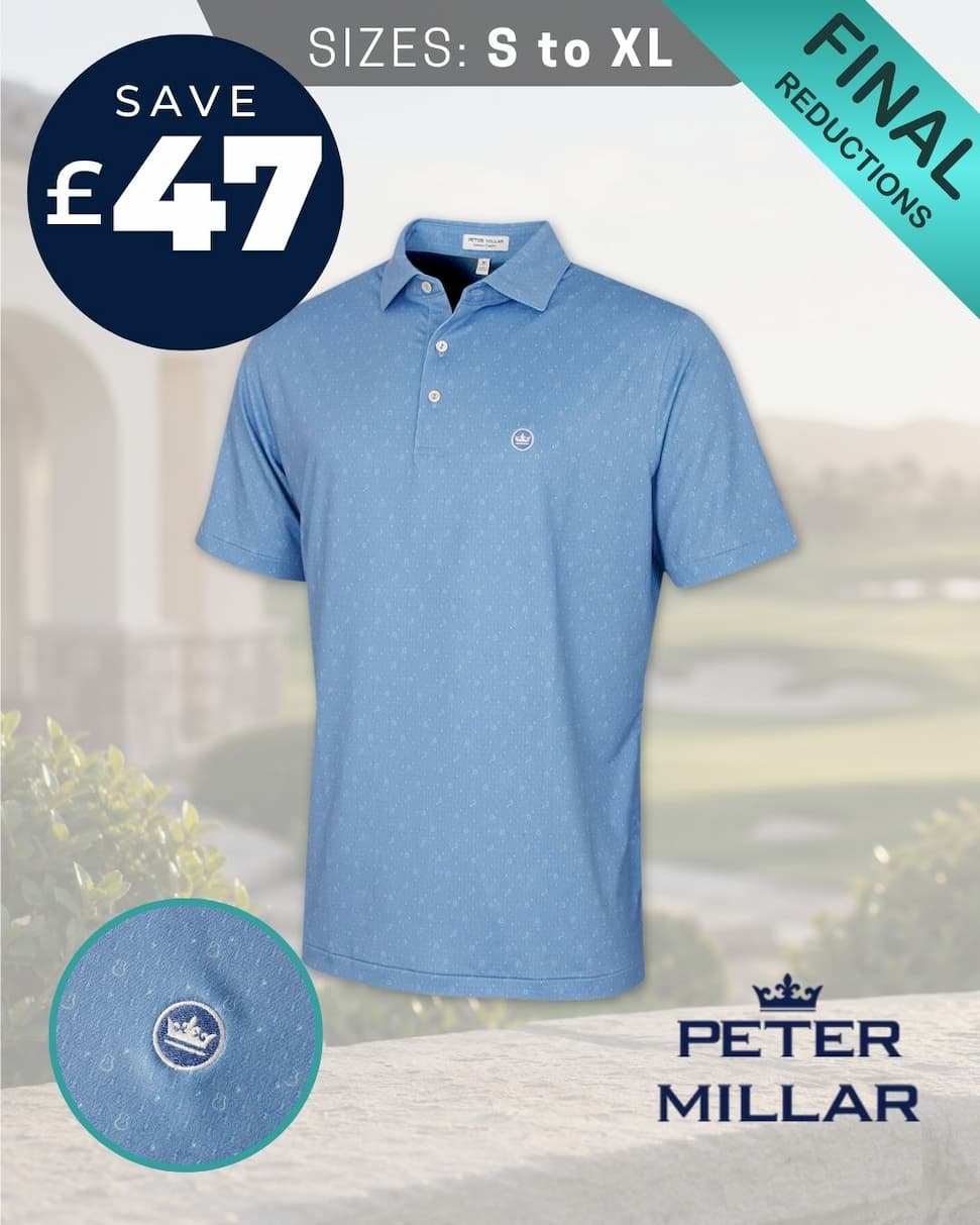 Peter Millar Mens 2026 Guitar Solo Performance Stretch Golf Polo Shirt