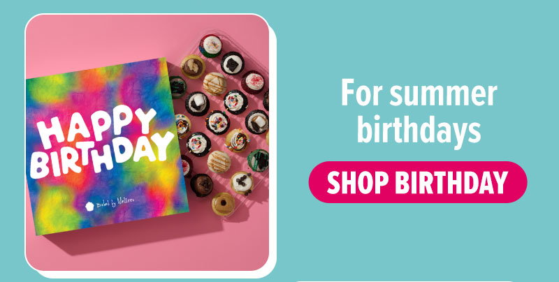 For simmer birthdays: Shop the happy birthday gift box cupcake 25-Pack.