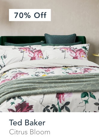 Save 70% Ted Baker Citrus Bloom Bedding in Linen