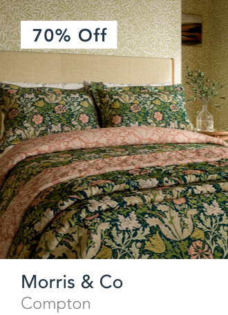 Save 70% Morris & Co Compton Bedding in Green Indigo