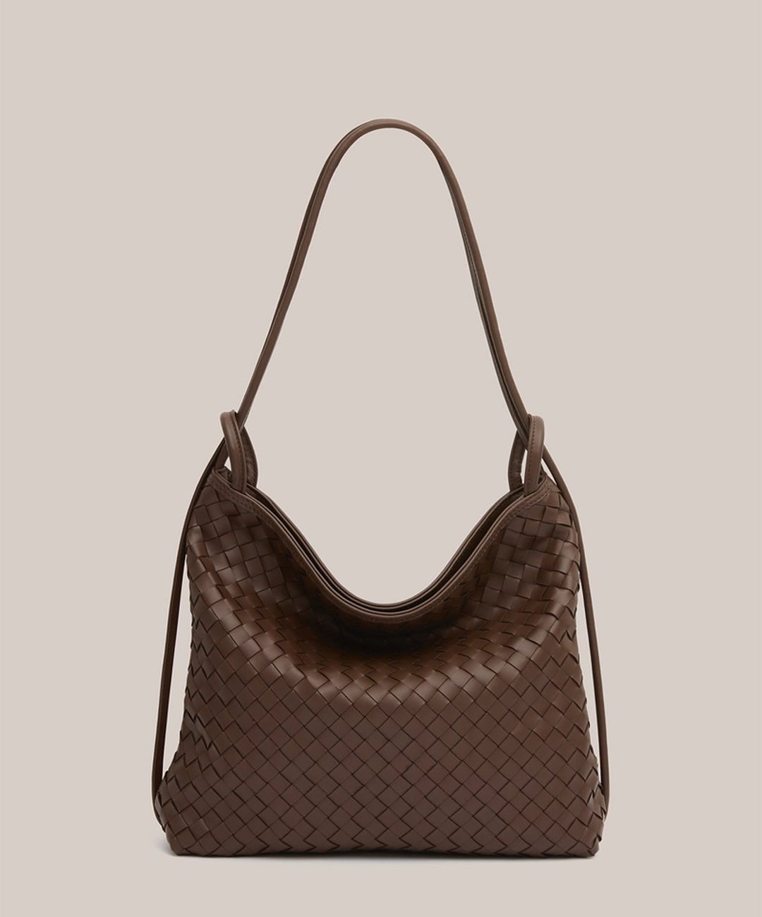 Woven Bella Convertible Backpack Chocolate