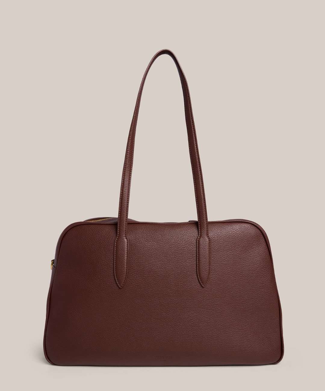 Vera Mahogany Large Bowler Bag