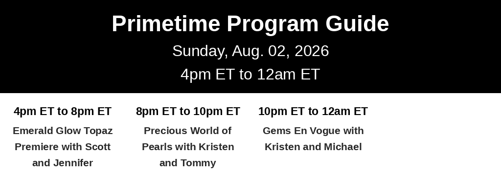 Primetime Program Guide