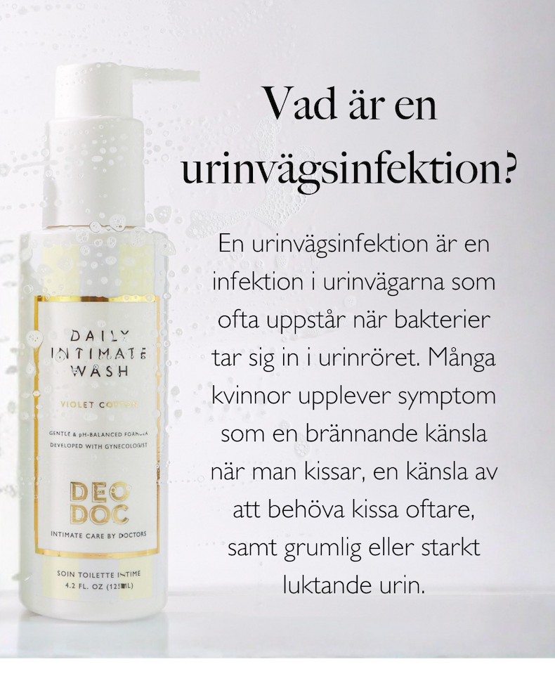 Vad är en urinvägsinfektion? En urinvägsinfektion är en infektion i urinvägarna som orsakas av bakterier. Många kvinnor upplever symptom som en brännande känsla när man kissar, en känsla av att behöva kissa oftare, samt grumlig eller starkt luktande urin.