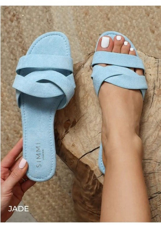 jade suede mules