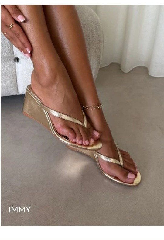 immy gold mules