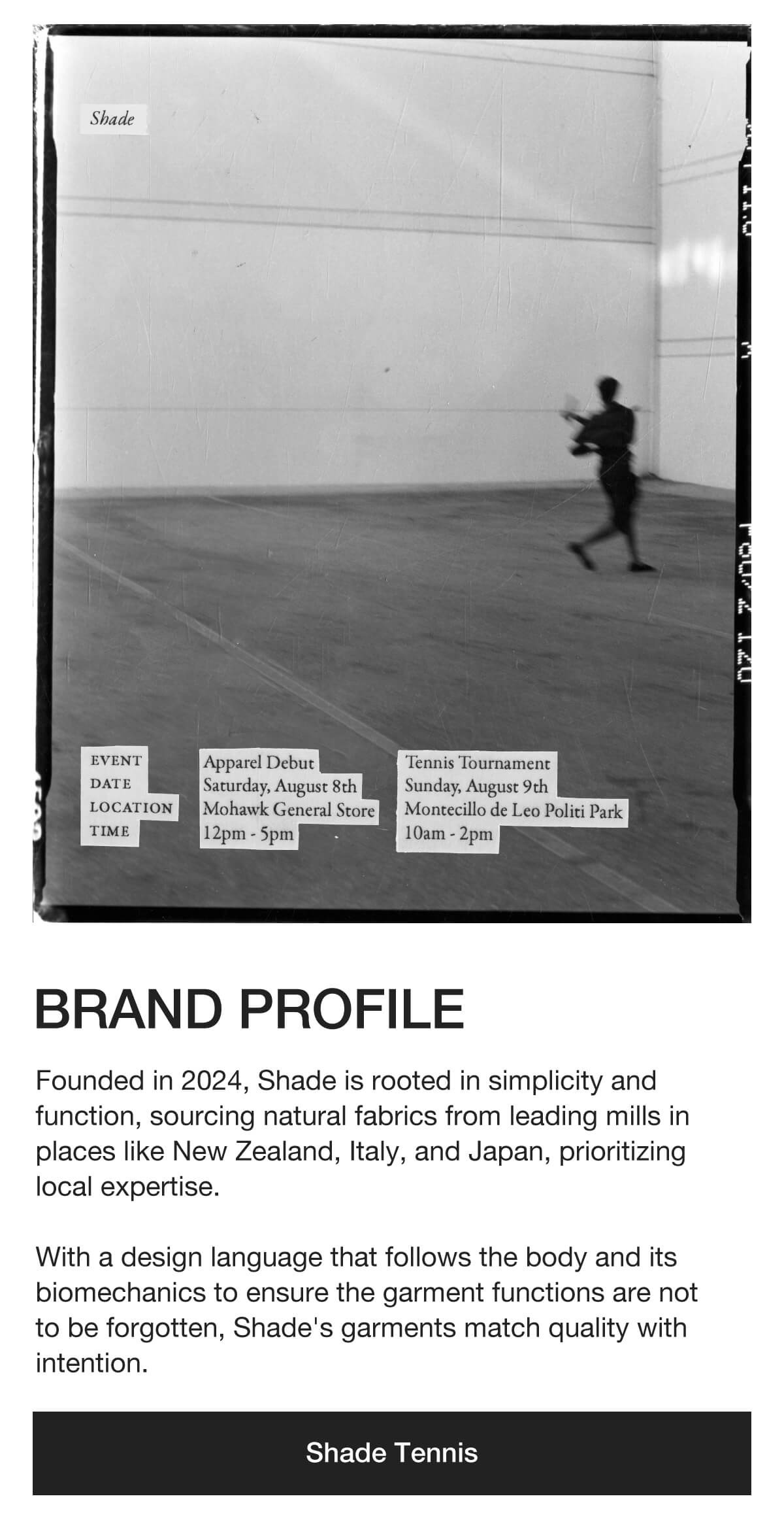 Shade Tennis