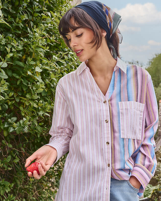 Shop Saffie Mixed Stripe Shirt