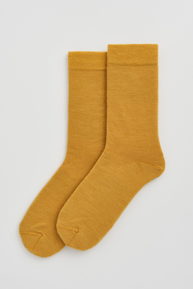 Golden Yellow Merino Socks