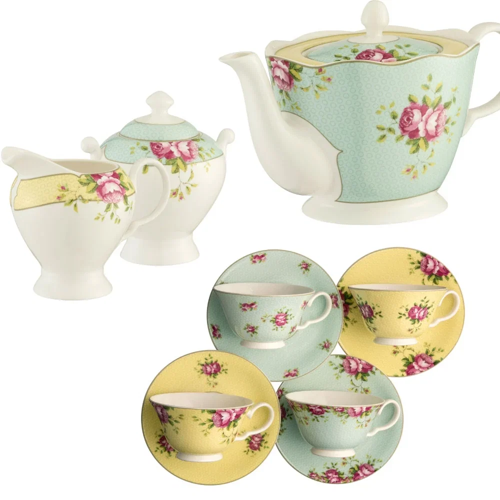Image of Aynsley Archive Rose Afternoon Teaset 1