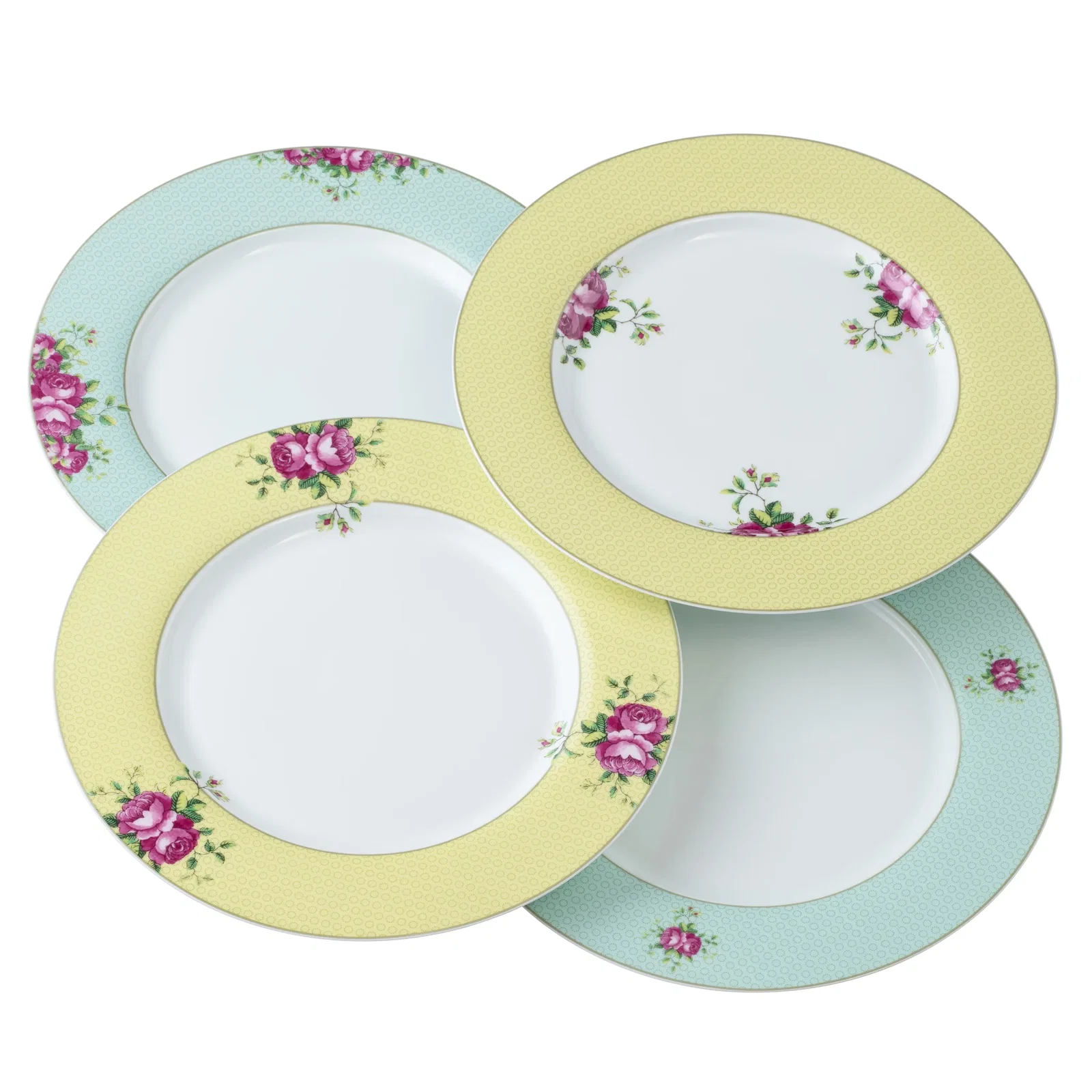 Image of Aynsley Archive Rose Dinner Plates Set of 4