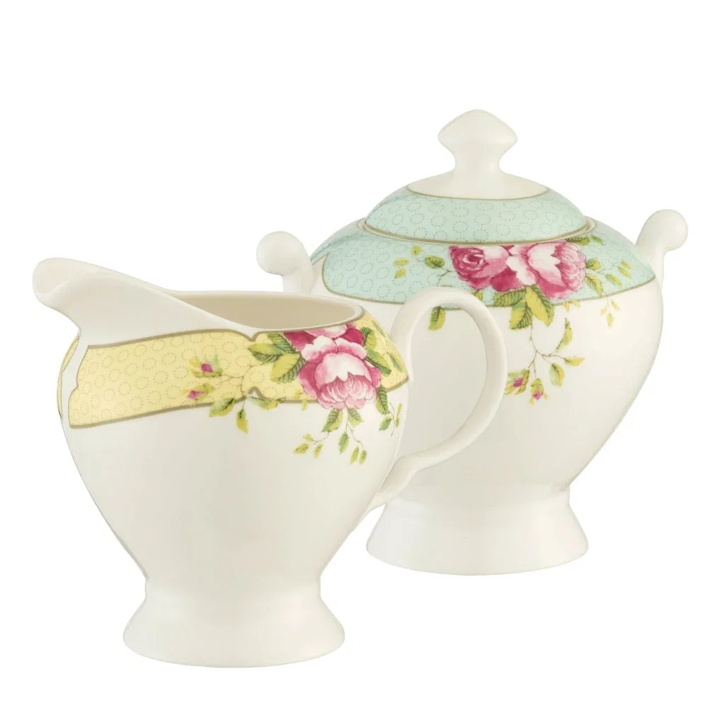Image of Aynsley Archive Rose Sugar & Cream Set