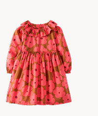 Long Sleeve Twill Collared Dress with Pockets
