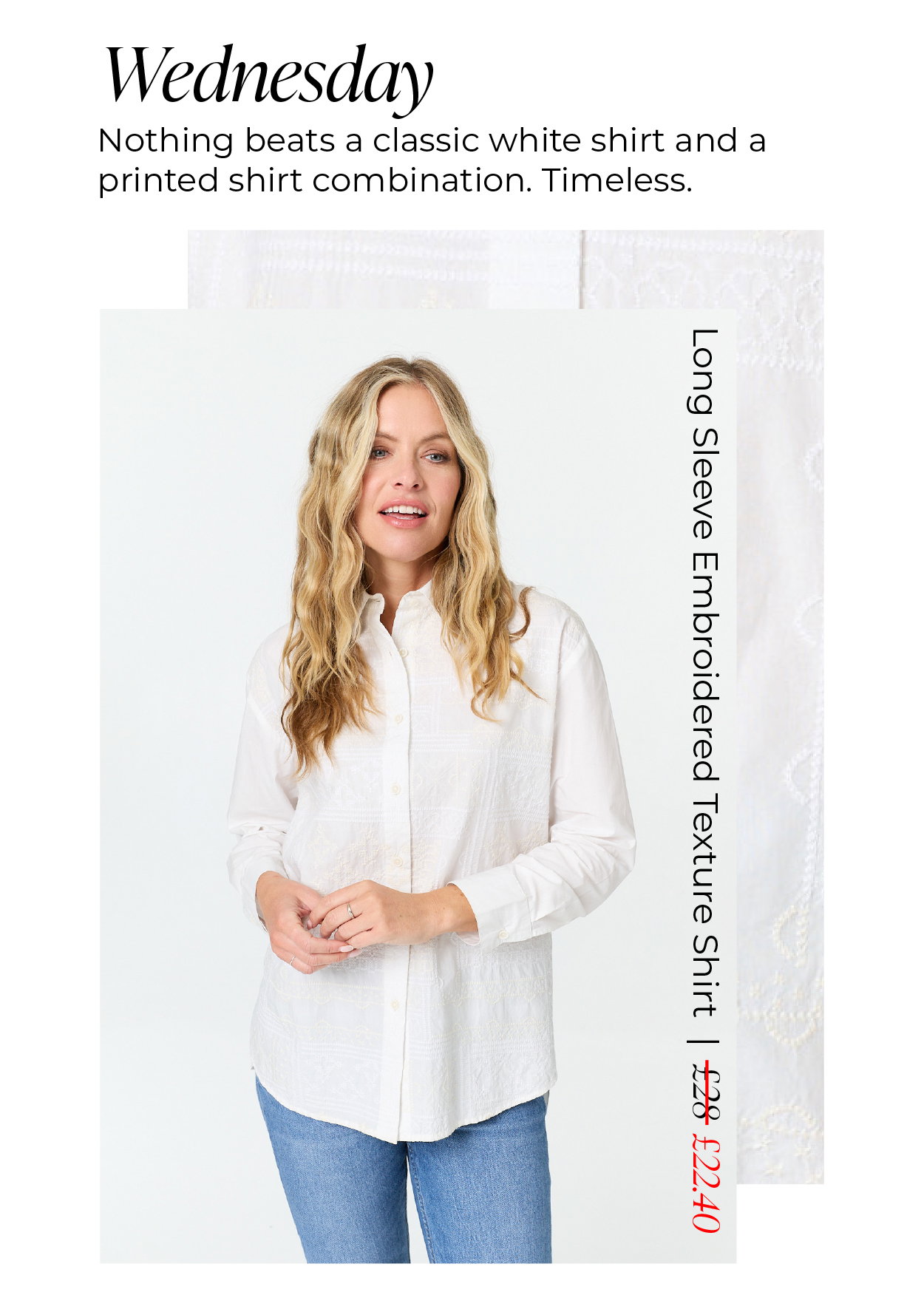 Long Sleeve Embroidered Texture Shirt | Shop Now