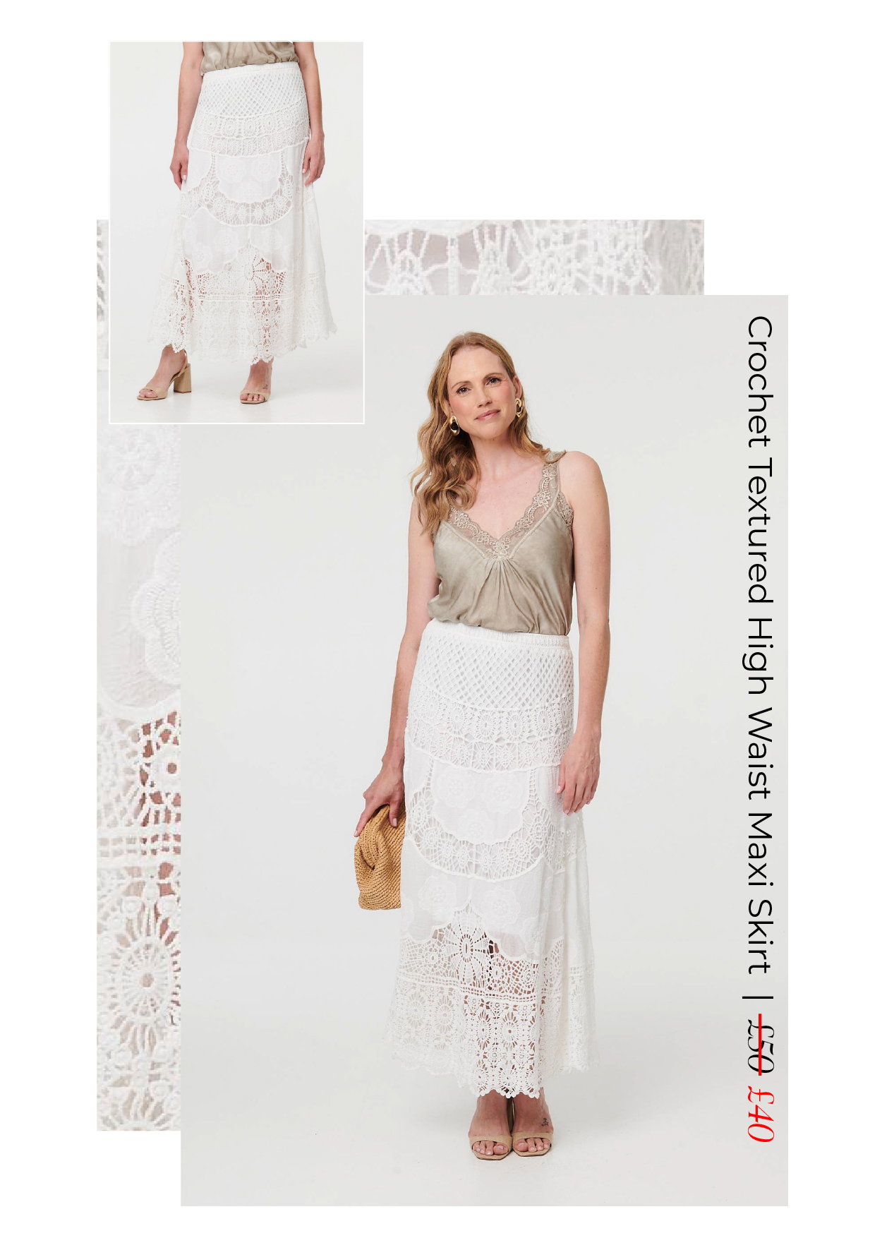 Crochet Textured High Waist Maxi Skirt | Shop Now