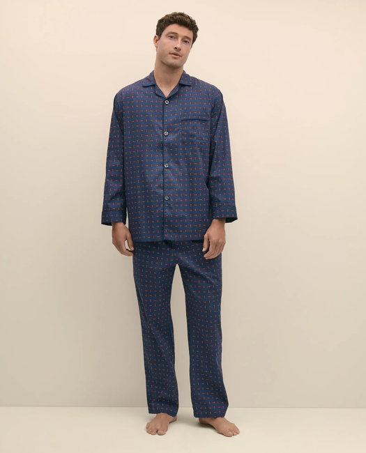 Image of Cotton Broadcloth Paisley Pajamas