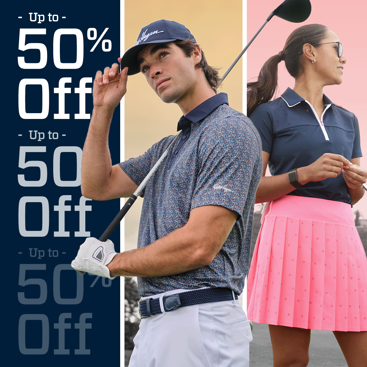 Up to 50% off.