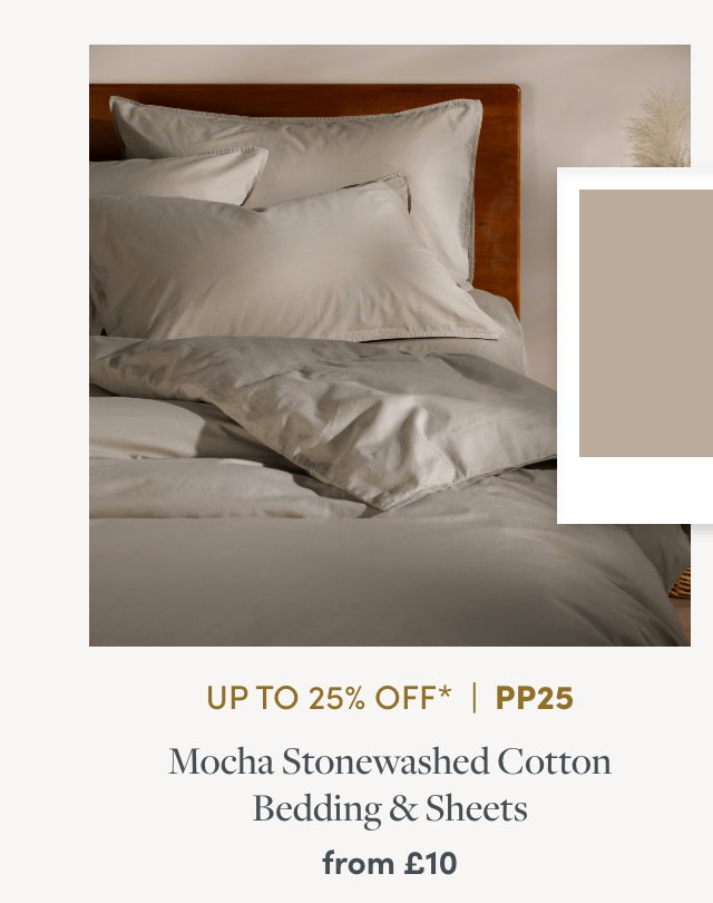 Mocha Stonewashed Cotton Bedding & Sheets
