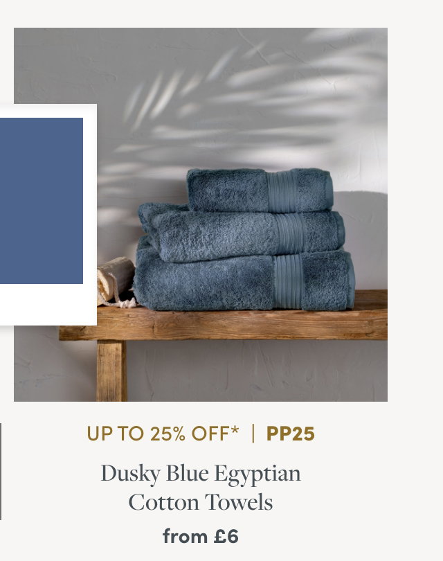 Dusky Blue Egyptian Cotton Towels