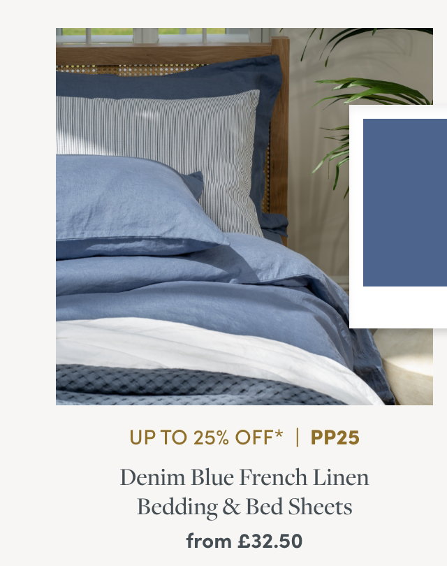 Denim Blue French Linen Bedding And Bed Sheets