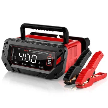 HTRC P40 40A Battery Charger 6V 12V 24V Charger for Lithium LiFePO4 Lead-acid AGM GEL Battery 9-stage Car Motorcycle Charger
