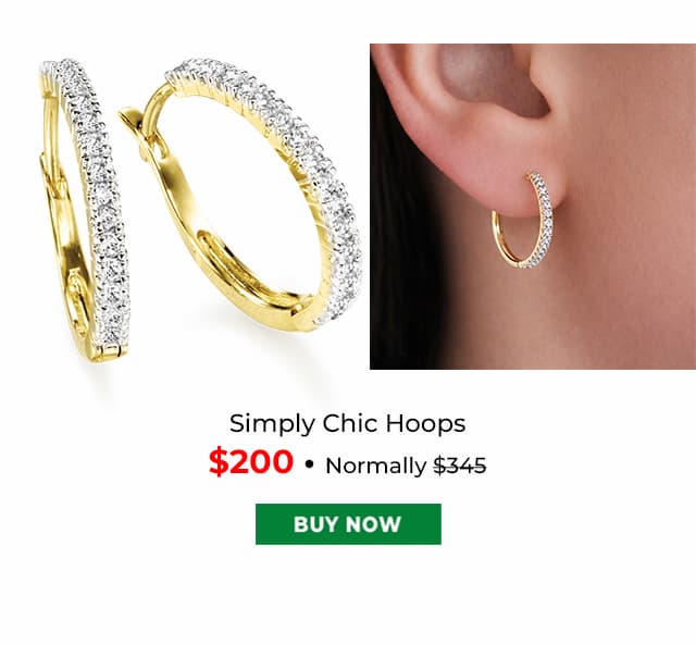 Simply Chic Hoops Gold Clad