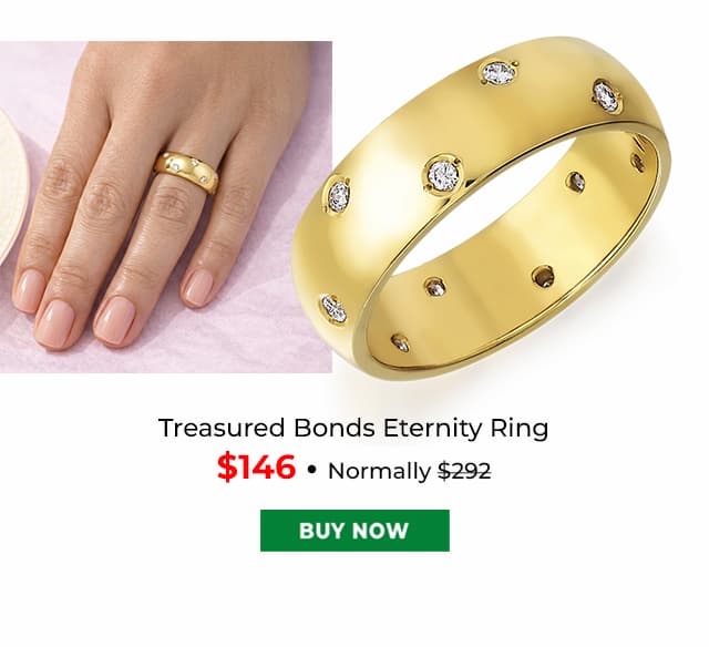 Treasured Bonds Eternity Ring Gold Clad