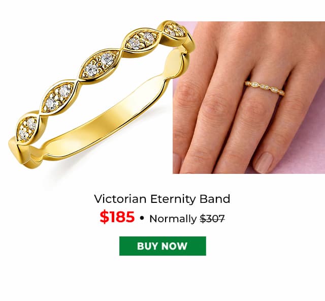 Victorian Eternity Band Gold Clad