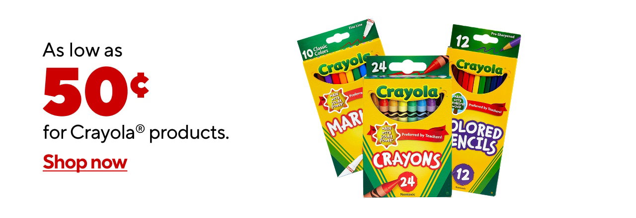 Crayola starting at $0.50