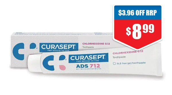 Shop  Curasept Toothpaste 75ml 0.12% Chlorhexidine SLS Free 75ml at Chemist Warehouse sale ends 5 August 2026