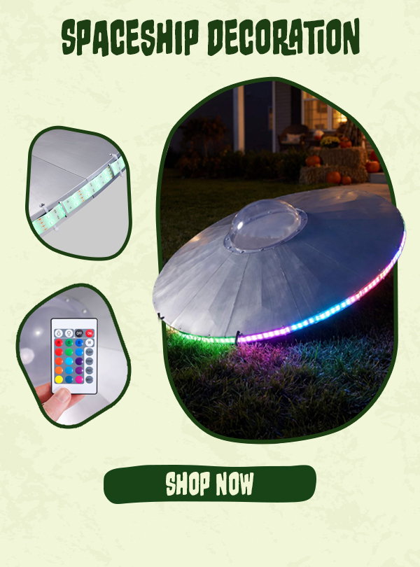 6FT Diameter Crashed Alien Spaceship Halloween Decoration