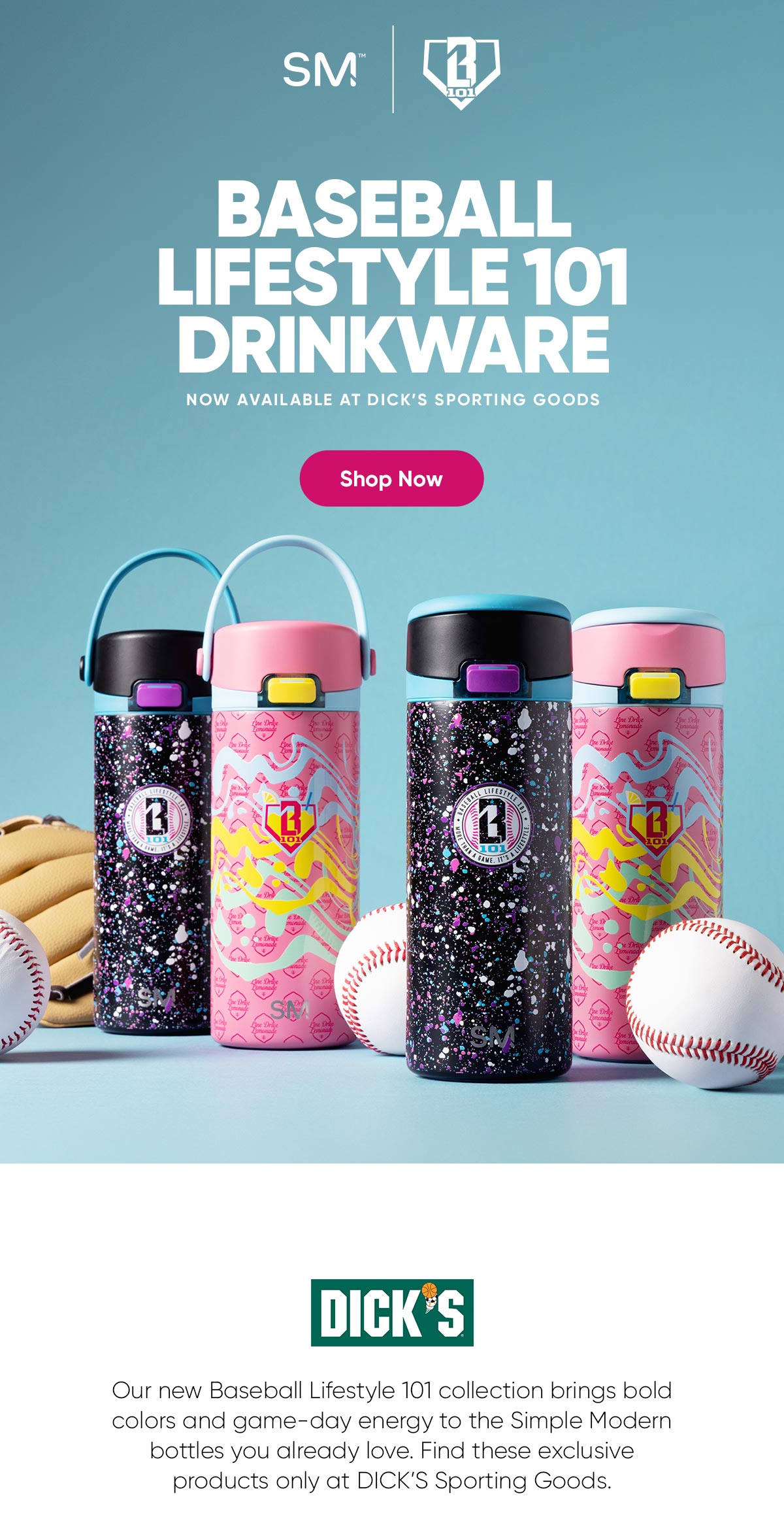 baseball lifestyle 101 drinkware