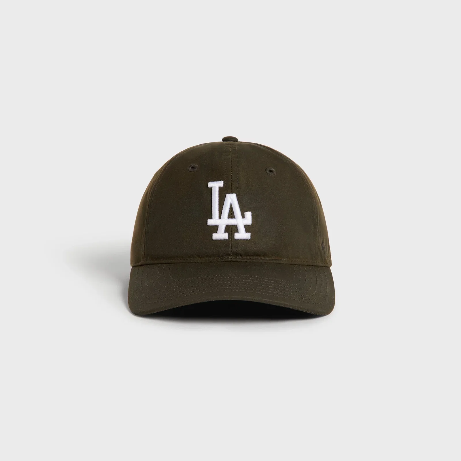 Image of Kith & '47 for the Los Angeles Dodgers Waxed Cotton Franchise LS Cap - Cypress