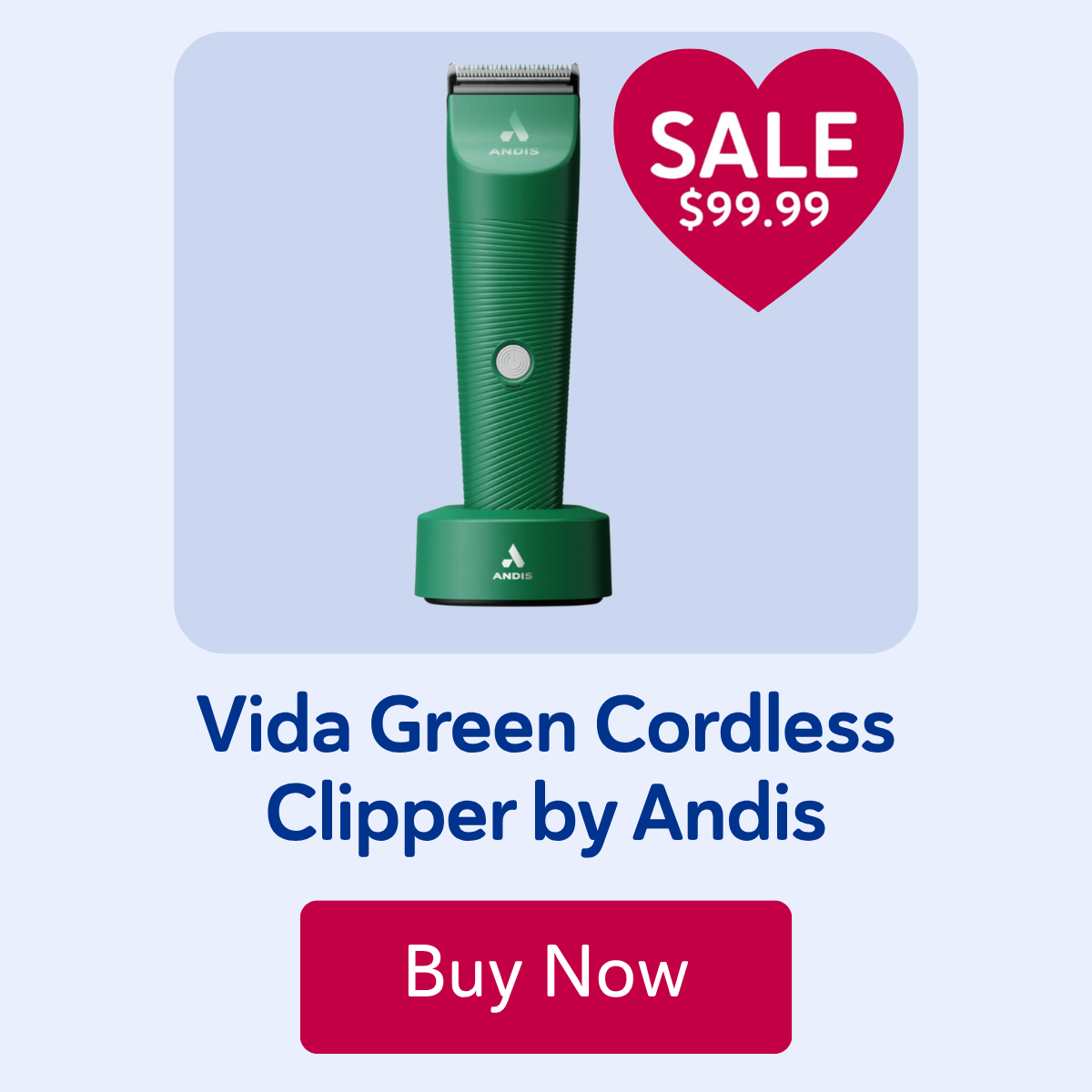 Vida Green Cordless Clipper by Andis