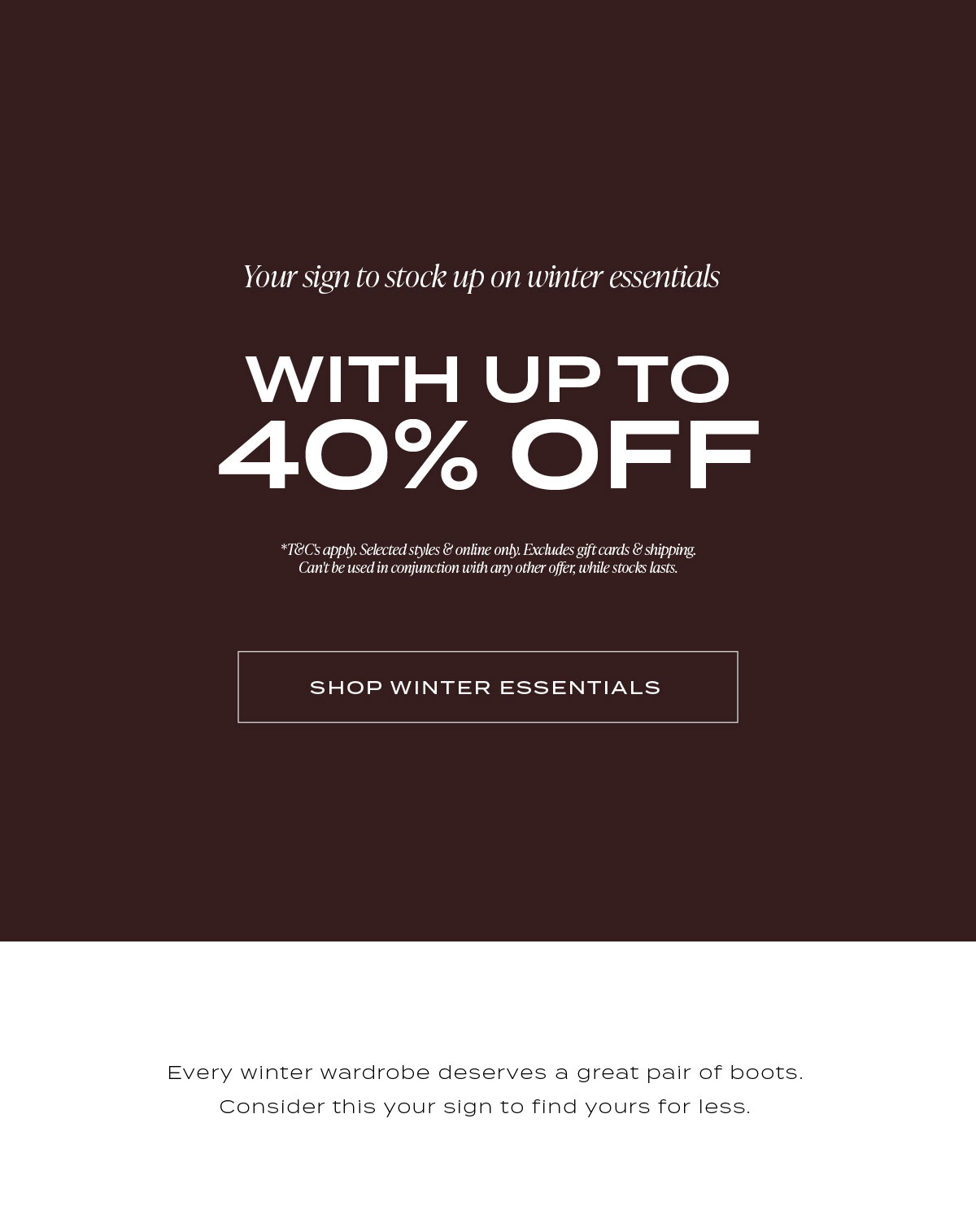 Shop Winter essentials