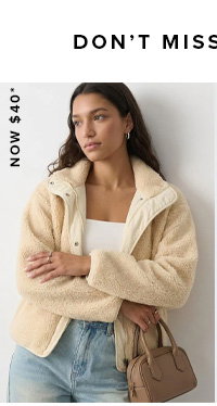 Beige Sherpa High Neck Jacket Teddy