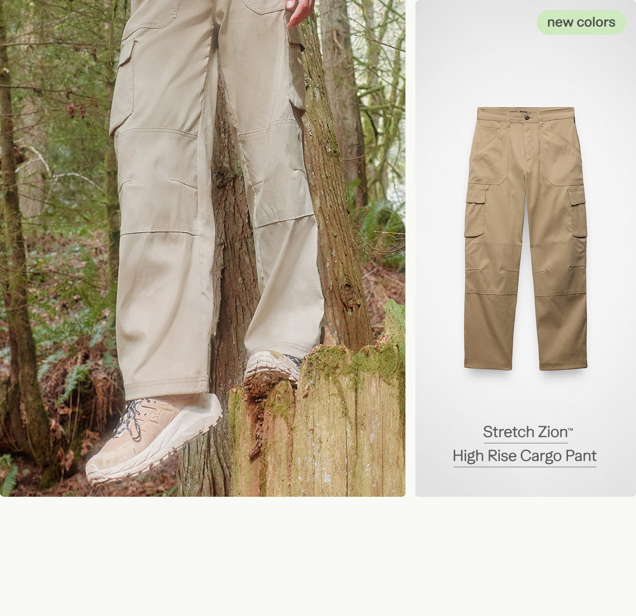 stretch zion high rise cargo pant