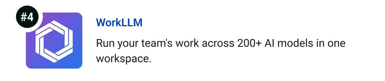 WorkLLM - Run your team's work across 200+ AI models in one workspace.
