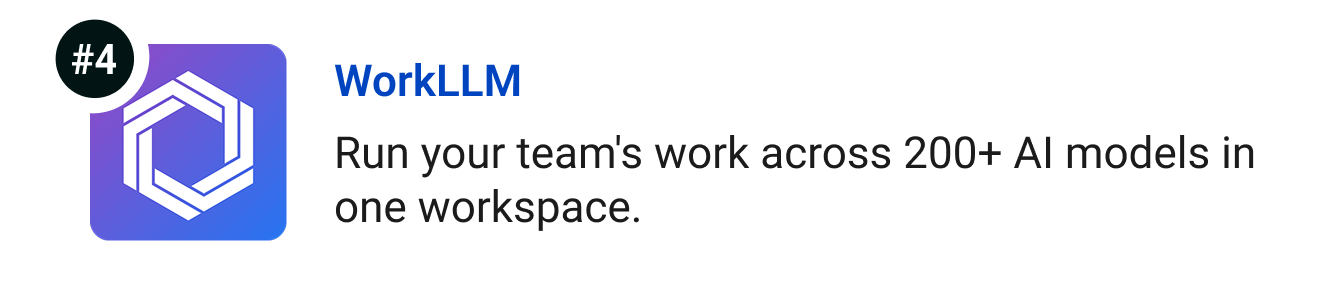 WorkLLM - Run your team's work across 200+ AI models in one workspace.