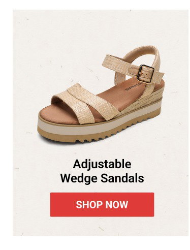Adjustable Wedge Sandals
