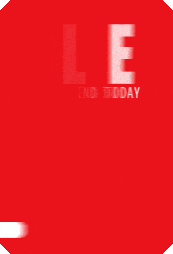 Sale. Hurry! Deals end today