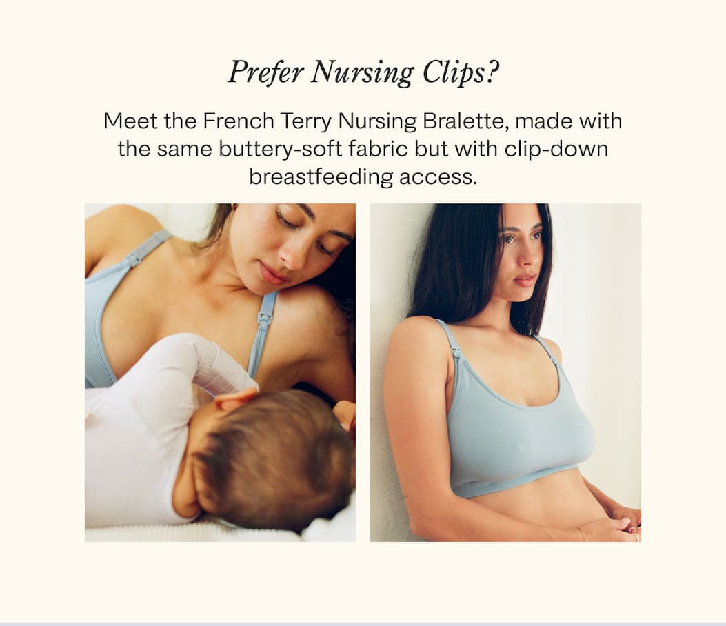 French Terry Maternity & Nursing Bralette in Vintage