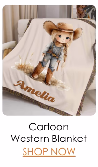 Cartoon Western Blanket