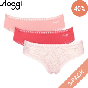 3 Pakkaus Sloggi GO Crush Hipster Briefs