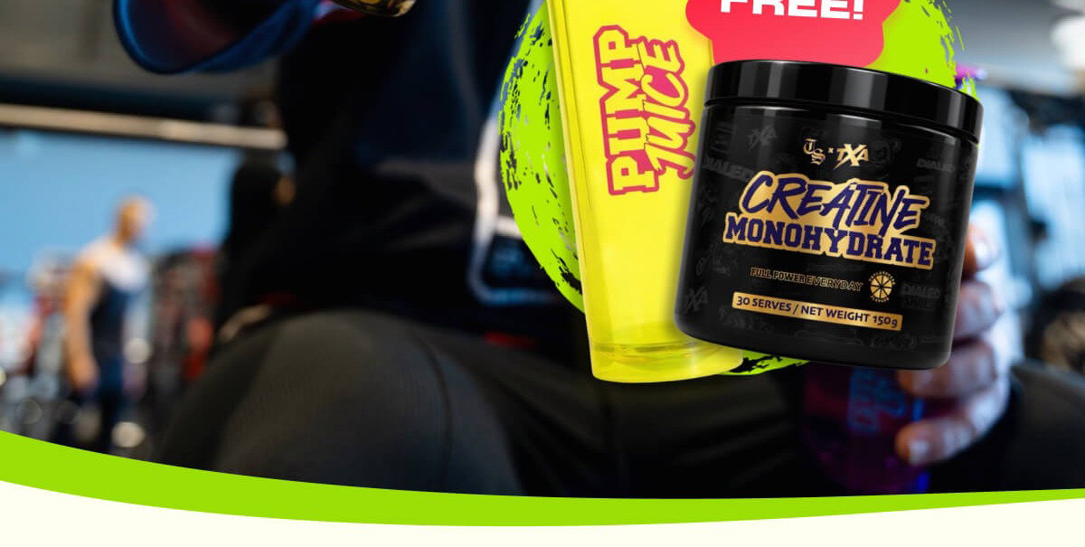 BUY ANY PUMP JUICE GET A FREE CREATINE + SHAKER!  